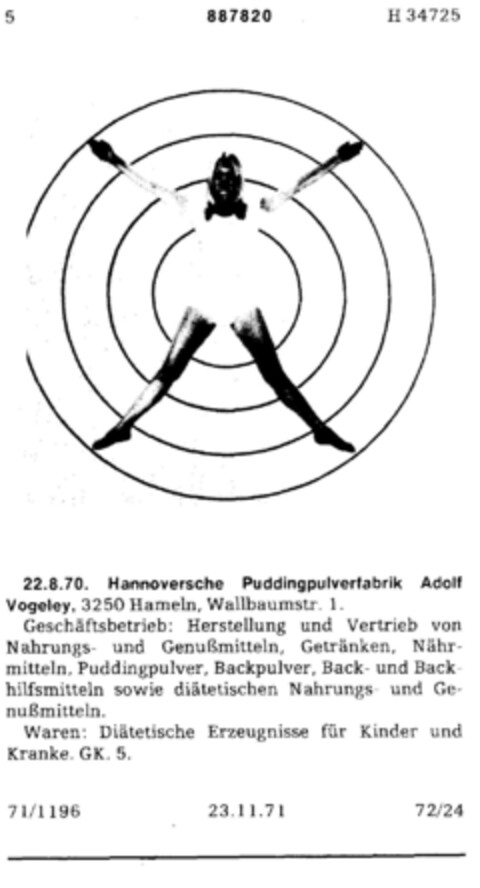 887820 Logo (DPMA, 22.08.1970)