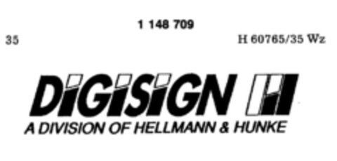 DIGISIGN A DIVISION OF HELLMANN & HUNKE Logo (DPMA, 12/21/1988)