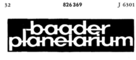 baader planetarium Logo (DPMA, 11/18/1965)