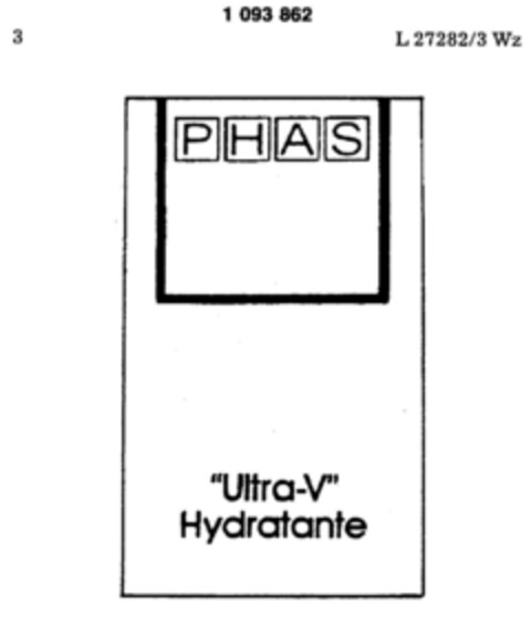 PHAS "Ultra-V" Hydrata Logo (DPMA, 16.04.1984)