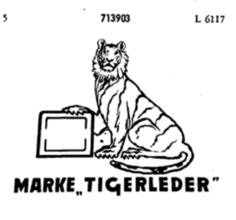 MARKE " TIGERLEDER " Logo (DPMA, 05/17/1957)