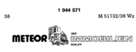 METEOR DER IMMOBILIEN MAKLER Logo (DPMA, 15.07.1982)