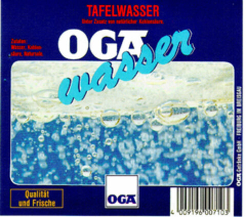 OGA wasser Logo (DPMA, 09/19/1989)