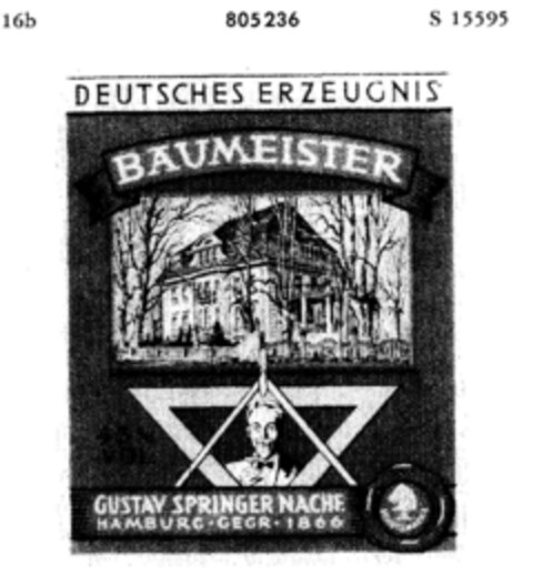 BAUMEISTER DEUTSCHES ERZEUGNIS Logo (DPMA, 03/24/1964)