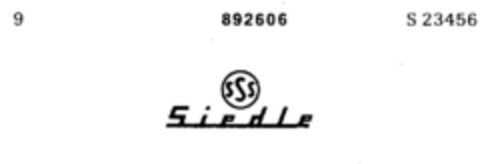 SSS Siedle Logo (DPMA, 30.05.1970)