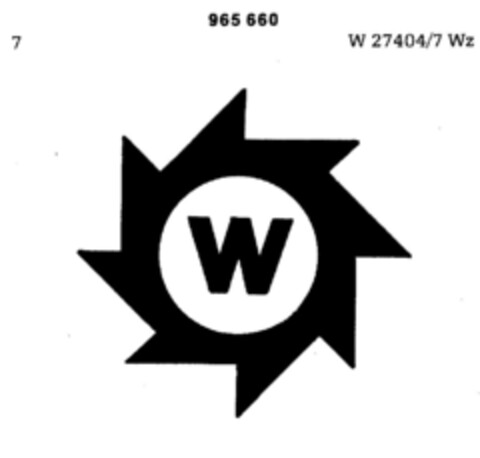 W Logo (DPMA, 30.10.1976)