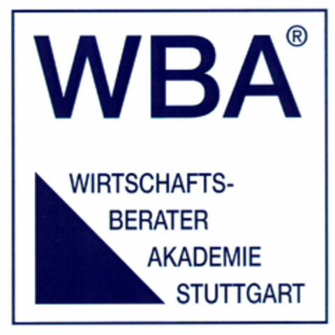 WBA WIRTSCHAFTS-BERATER AKADEMIE STUTTGART Logo (DPMA, 12.04.2000)