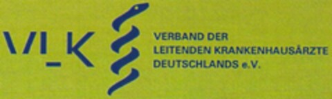 VLK VERBAND DER LEITENDEN KRANKENHAUSÄRZTE DEUTSCHLANDS e.V. Logo (DPMA, 10/06/2011)