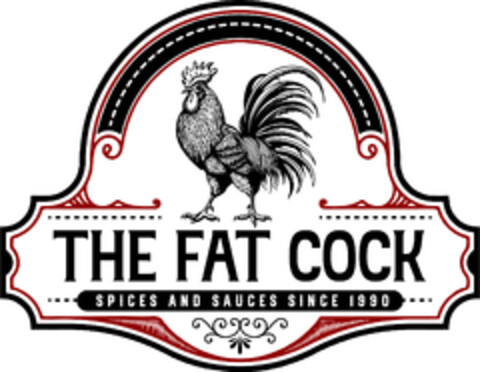 THE FAT COCK SPICES AND SAUCES SINCE 1990 Logo (DPMA, 09.12.2021)