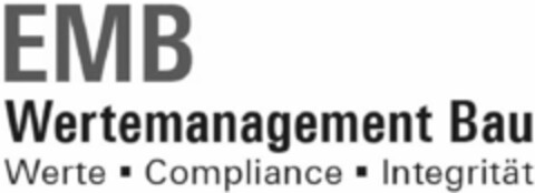 EMB Wertemanagement Bau Werte · Compliance · Integrität Logo (DPMA, 01/18/2022)