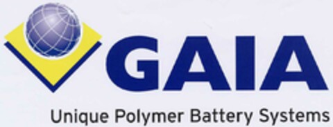 GAIA Unique Polymer Battery Systems Logo (DPMA, 07/11/2002)