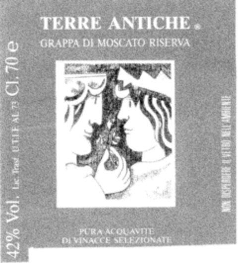 TERRE ANTICHE GRAPPA DI MOSCATO RISERVA Logo (DPMA, 28.11.1996)