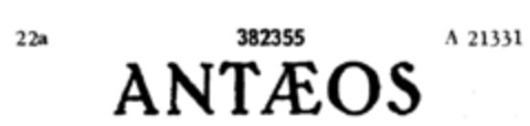 ANTAEOS Logo (DPMA, 12.12.1927)