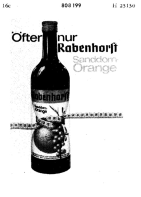 Öfter nur Rabenhorst Sanddorn-Orange Logo (DPMA, 23.06.1964)