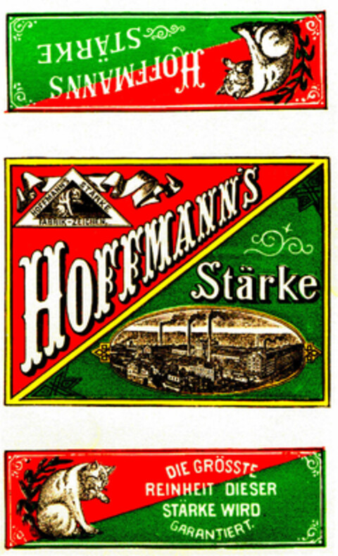 HOFFMANN'S Stärke DIEGRÖSSTE REINHEIT DIESER STÄRKE WIRD GARANTIERT Logo (DPMA, 17.01.1936)