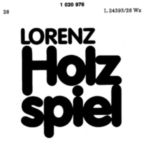 LORENZ Holz spiel Logo (DPMA, 08/12/1980)