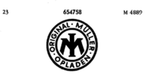 IM  ORIGINAL MÜLLER OPLADEN Logo (DPMA, 08/09/1952)