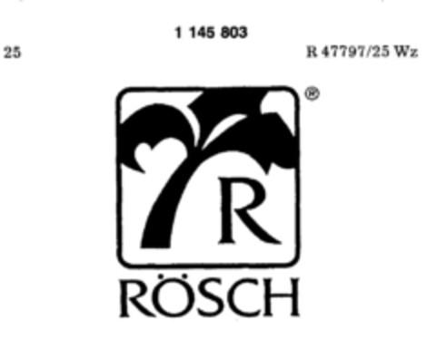 R RÖSCH Logo (DPMA, 28.02.1989)