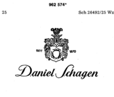 Daniel Schagen Logo (DPMA, 04/28/1977)