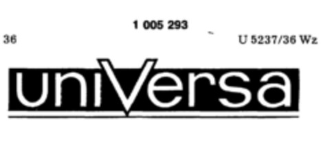 uniVersa Logo (DPMA, 30.04.1979)