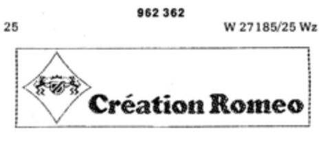 Création Romeo Logo (DPMA, 07/13/1976)