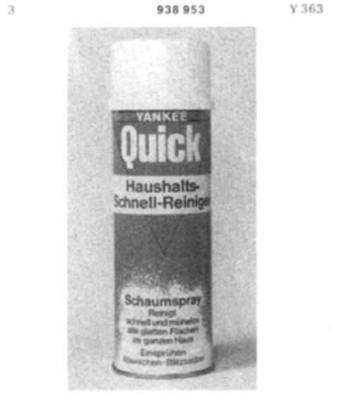 YANKEE Quick Haushalts-Schnell-Reiniger Logo (DPMA, 08.01.1974)