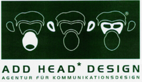 ADD HEAD DESIGN AGENTUR FÜR KOMMUNIKATIONSDESIGN Logo (DPMA, 20.06.2000)