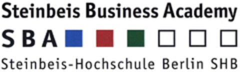 Steinbeis Business Academy SBA Steinbeis-Hochschule Berlin SHB Logo (DPMA, 08/14/2012)