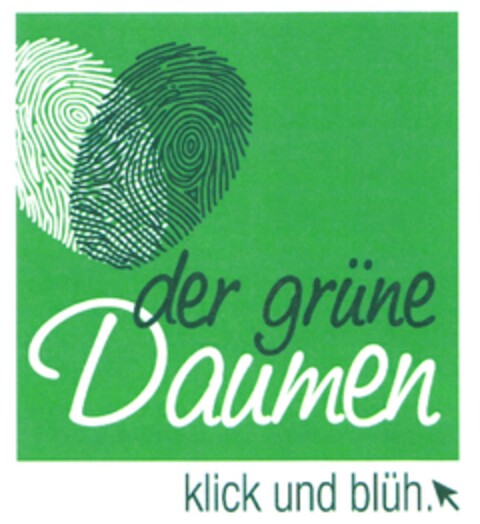 der grüne Daumen klick und blüh. Logo (DPMA, 24.09.2014)