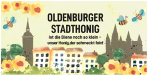 OLDENBURGER STADTHONIG Ist die Biene noch so klein - unser Honig, der schmeckt fein! Logo (DPMA, 09.05.2020)