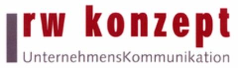 rw konzept UnternehmensKommunikation Logo (DPMA, 08/15/2006)