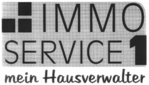 IMMO SERVICE 1 mein Hausverwalter Logo (DPMA, 07.11.2007)