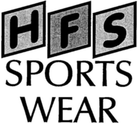 HFS SPORTS WEAR Logo (DPMA, 03/25/1996)