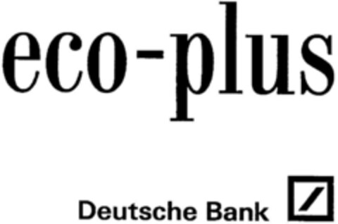 eco-plus Deutsche Bank Logo (DPMA, 07/08/1997)