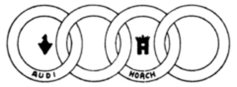 AUDI HORCH Logo (DPMA, 30.01.1976)