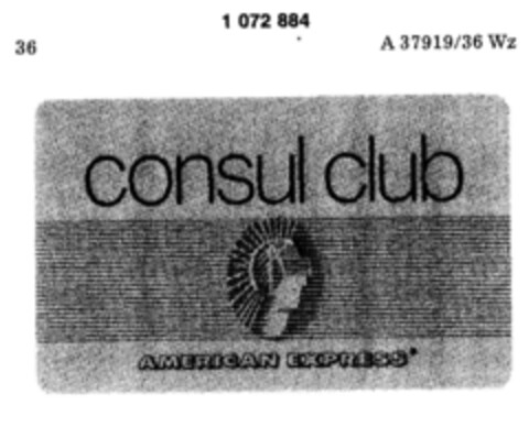 consul club AMERICAN EXPRESS Logo (DPMA, 03.12.1983)