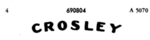 CROSLEY Logo (DPMA, 09.04.1955)