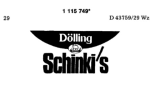 Dölling Schinki`s Logo (DPMA, 11.09.1987)