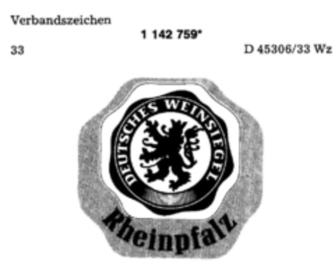 Rheinpfalz DEUTSCHES WEINSIEGEL Logo (DPMA, 30.09.1988)