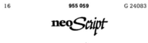 neoScript Logo (DPMA, 06.10.1975)