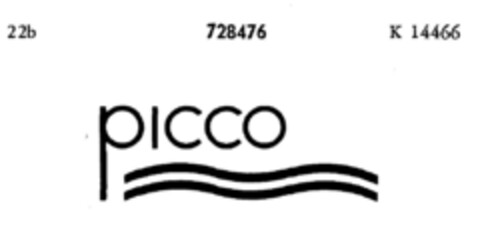 picco Logo (DPMA, 05.03.1958)