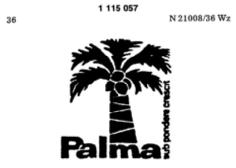 Palma sub pondere crescit Logo (DPMA, 21.05.1987)