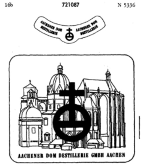 AACHENER DOM DESTILLERIE GMBH AACHEN Logo (DPMA, 10/24/1957)