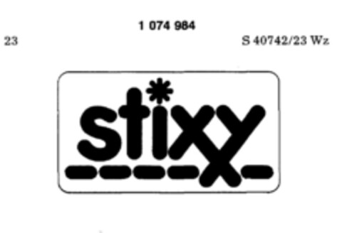 stixy Logo (DPMA, 02.08.1984)
