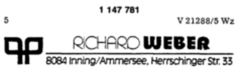 RICHARD WEBER Logo (DPMA, 13.03.1989)