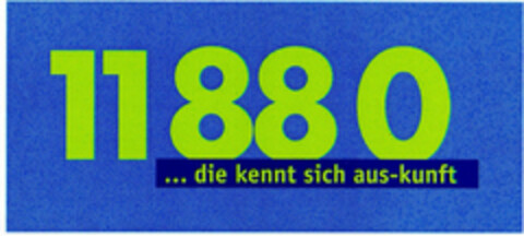 11880 ... die kennt sich aus-kunft Logo (DPMA, 08/21/2001)