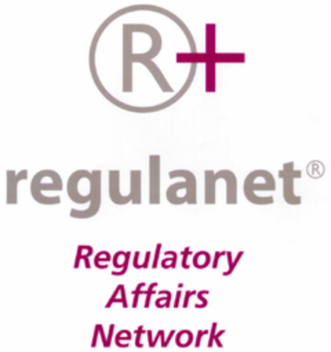 R+ regulanet Regulatory Affairs Network Logo (DPMA, 20.11.2001)