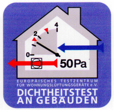 DICHTHEITSTEST AN GEBÄUDEN Logo (DPMA, 26.01.2002)