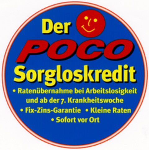Der POCO Sorgloskredit Logo (DPMA, 09/08/2003)