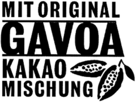 MIT ORIGINAL GAVOA KAKAO MISCHUNG Logo (DPMA, 08/08/2007)